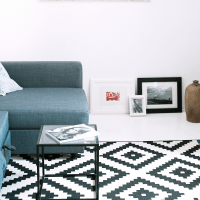 Tiled living room